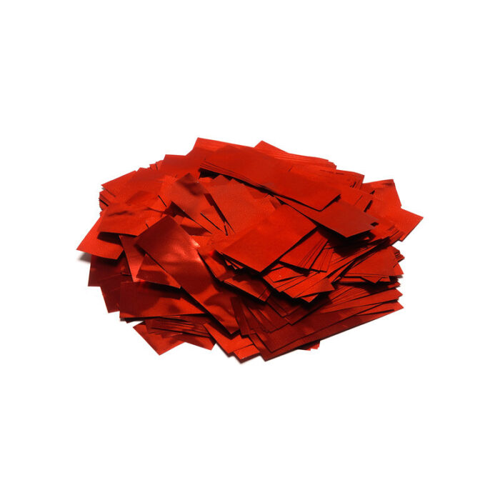 TCM FX - Metallic Konfetti Téglalapok 55x17mm - Piros - 1 kg